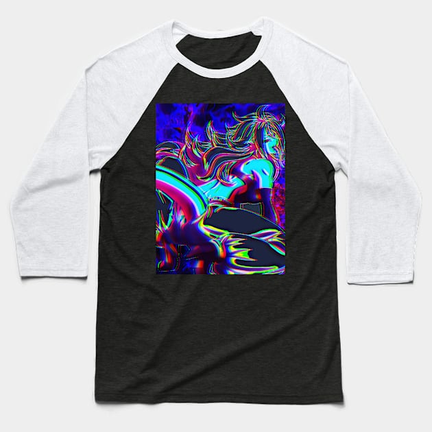 PSYCHADELIC ANDROID21 Baseball T-Shirt by Mystyyy